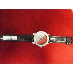 WATCH - NEW  - DIAMOND KING - WORKING WITH 6 GENUINE DIAMONDS INSET INTO FACE - RED / SILVER