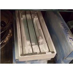 SHELF UNIT - GLASS AND CHROME - NEW