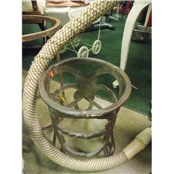 WROUGHT IRON PLANTER STAND - FLOWER DESIGN