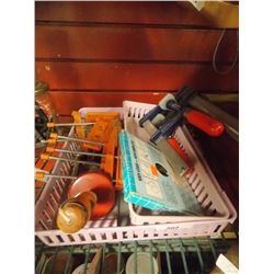 BIN OF CLAMPS AND MORE