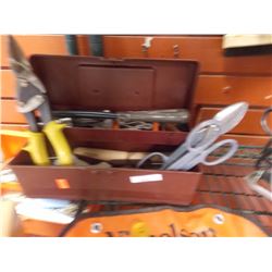 METAL TOOL BOX WITH CONTENTS