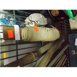 STAINLESS STEEL PULLEY WITH ROPE - FOR SAILING