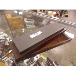 VINTAGE SHARPENING STONE IN WOOD CASE - LARGE