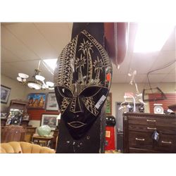WOOD MASK - NATIVE/AFRICAN - PALM TREES
