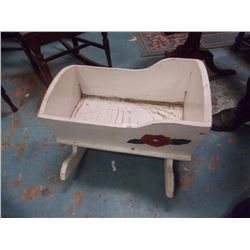VINTAGE WOOD ROCKING CRADLE