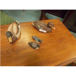 MALLARD DUCKS - 4 TTL - SIGNED ON BOTTOM