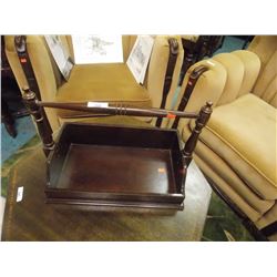 VINTAGE WOODEN BOOK BASKET