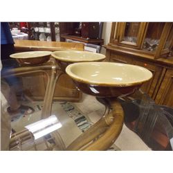 SERVING BOWLS - 3 TTL - STONE WEAR - PARSON'S