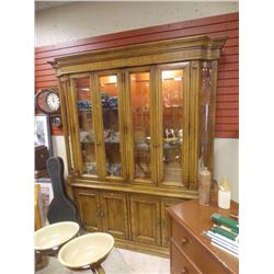 CHINA CABINET - 8 DOOR - 2 PC - WITH BOW CORNERS