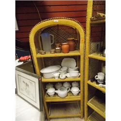 WICKER SHELF UNIT - 5' - 4 TIER