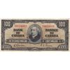 Image 1 : 1937 Bank of Canada $100 Bank Note - F+