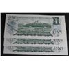Image 2 : 3 Consecutive 1973 Bank of Canada $1 Notes - Low Series