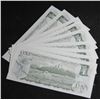 Image 2 : 9 Consecutive 1973 Bank of Canada $1 Bank Notes - UNC
