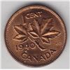 Image 1 : 1940 Canada ICCS Graded Small One Cent Penny Coin - MS-64, RB