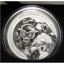 2016 Canadian $10 Fine Silver Coin Year of the Monkey