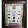 Image 1 : Selected Canadian Coinage of George V - 8 Coins & 2 Stamps - Framed