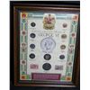 Image 1 : Selected Canadian Coinage of George VI - 10 Coins & 2 Stamps - Framed