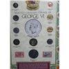 Image 2 : Selected Canadian Coinage of George VI - 10 Coins & 2 Stamps - Framed