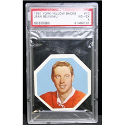 1961 PSA Graded York Yellow Backs - Jean Beliveau - VG-EX4