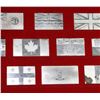 Image 4 : Complete Franklin Mint Sterling Silver Set in Display Case - Flags of Canada - 33.65 oz FINE SILVER