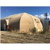 Image 3 : APPROXIMATELY 45' X 55' METAL FRAMED, CANVAS COVERED QUONSET HUYT WITH MAIN DOOR