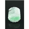 Image 3 : Chinese Green Jadeite Carved Lotus Pendant