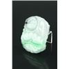 Image 4 : Chinese Green Jadeite Carved Lotus Pendant