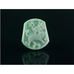 Chinese Fine Green Jadeite Pendant