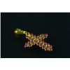 Image 1 : 18K Yellow Gold Ruby Cross Pendant CRV$1100