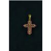 Image 2 : 18K Yellow Gold Ruby Cross Pendant CRV$1100