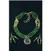 Image 1 : Sterling Silver Tsavorite & Opal Jewellery Set