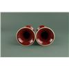 Image 2 : Pair Copper Red Porcelain Vases Qianlong Mk