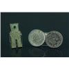 Image 1 : Three Pieces of Chinese Silver and Bronze Coins