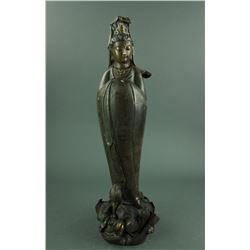 Chinese Bronze Guanyin Figure