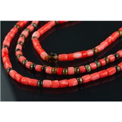 3 Pc Chinese Coral Necklaces