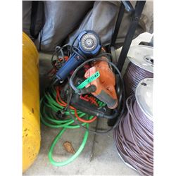 Cords & Tools Heat gun/2-cords/drill/saw