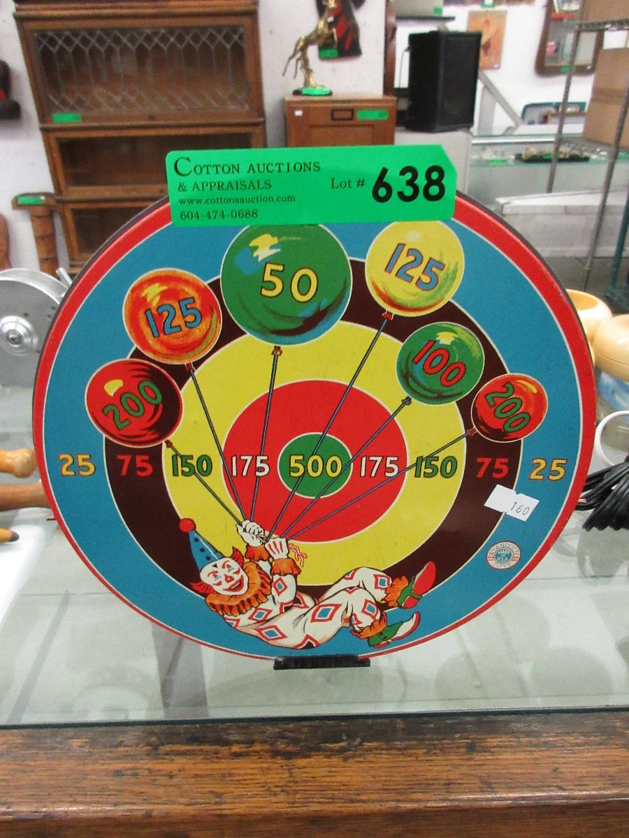 Metal tin toy target sign