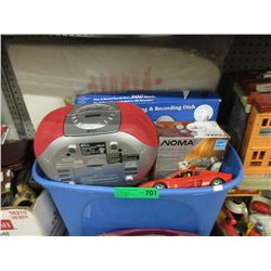 Tote of household goods