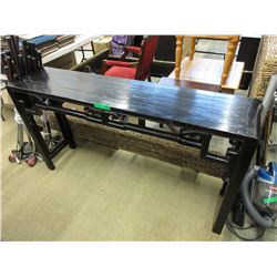 Wood Oriental style hall table