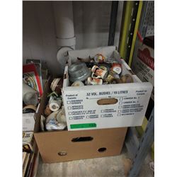 2 Boxes of assorted china & household decoratives