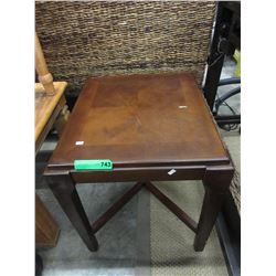 Wood end table