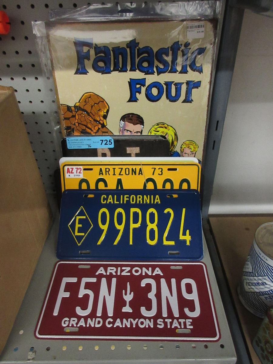 New movie prop license plates & tin signs