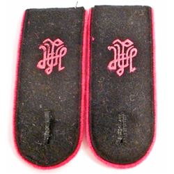 GERMAN NAZI WAFFEN SS LAH ADOLF HITLER DIVISION EM SHOULDER BOARDS