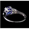 Image 3 : 2.06 ctw Tanzanite and Diamond Ring - 14KT White Gold