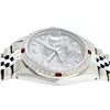 Image 5 : Rolex Stainless Steel Meteorite Diamond Ruby DateJust Men's Watch