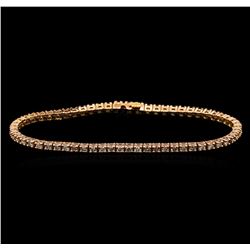 14KT Rose Gold 2.72 ctw Diamond Bracelet