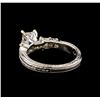 Image 3 : Platinum 1.01 ctw Diamond Ring