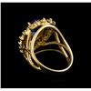 Image 3 : 14KT Yellow Gold 1.69 ctw Tanzanite and Diamond Ring