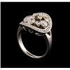 Image 4 : 14KT White Gold 0.81 ctw Diamond Ring