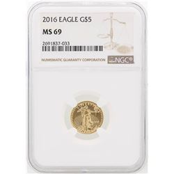 2016 NGC MS69 $5 Eagle Gold Coin